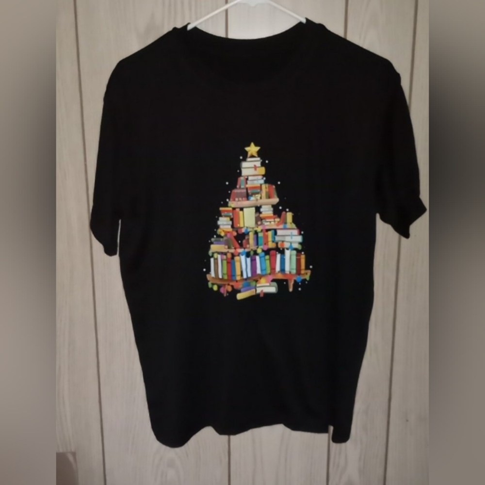 Books Christmas Tree T-Shirt
